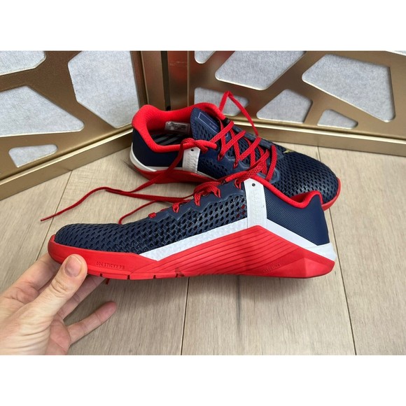 Nike Metcon 6  Men Sz 9 Blue Training Crossfit Athletic Shoe DA2894-991 Sneakers - Picture 6 of 10